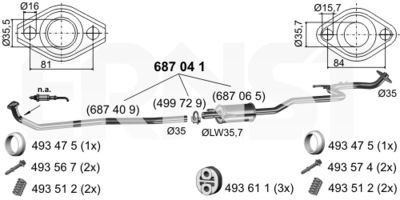 687041 ERNST Средний глушитель выхлопных газов