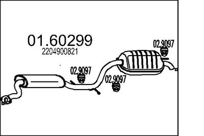 0160299 MTS Глушитель выхлопных газов конечный