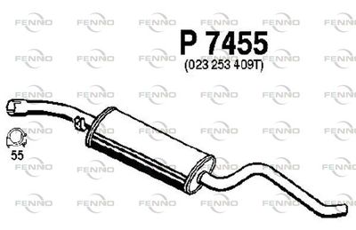 P7455 FENNO Средний глушитель выхлопных газов