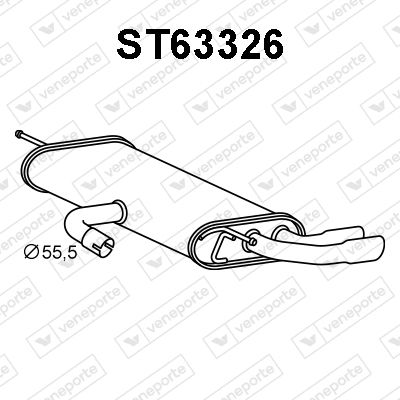 ST63326 VENEPORTE Глушитель выхлопных газов конечный