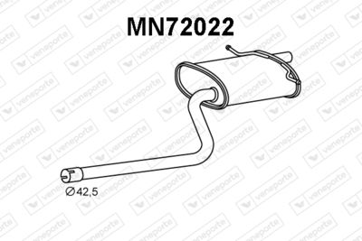 MN72022 VENEPORTE Глушитель выхлопных газов конечный