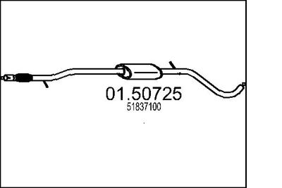 0150725 MTS Средний глушитель выхлопных газов