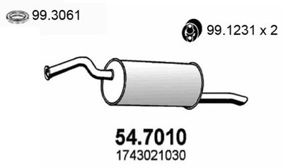 547010 ASSO Глушитель выхлопных газов конечный