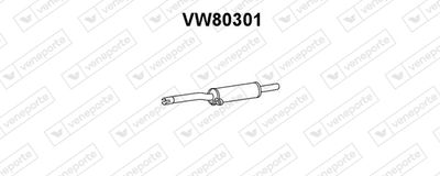 VW80301 VENEPORTE Средний глушитель выхлопных газов