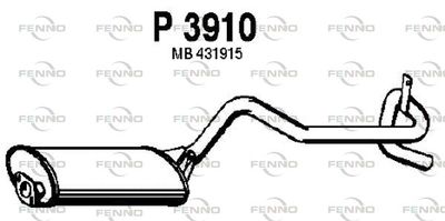 P3910 FENNO Глушитель выхлопных газов конечный