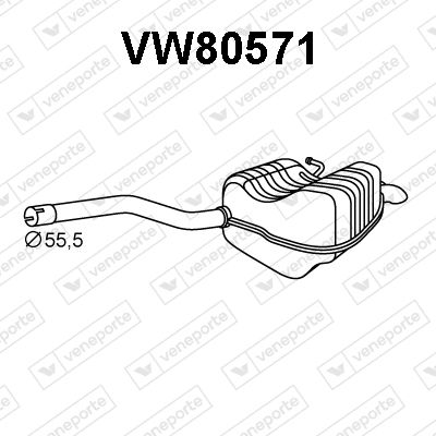 VW80571 VENEPORTE Глушитель выхлопных газов конечный