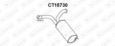 CT15730 VENEPORTE Глушитель выхлопных газов конечный