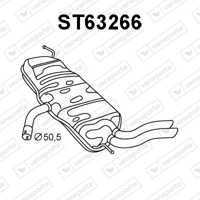 ST63266 VENEPORTE Глушитель выхлопных газов конечный