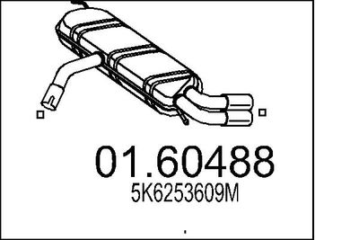 0160488 MTS Глушитель выхлопных газов конечный