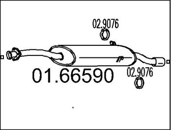 0166590 MTS Глушитель выхлопных газов конечный