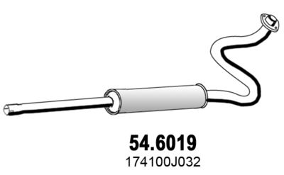 546019 ASSO Средний глушитель выхлопных газов