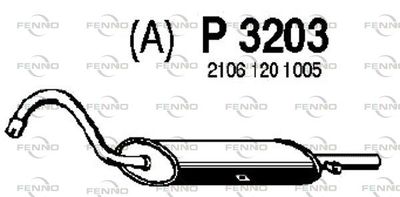 P3203 FENNO Глушитель выхлопных газов конечный