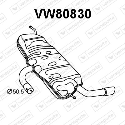 VW80830 VENEPORTE Глушитель выхлопных газов конечный