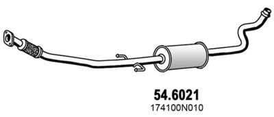 546021 ASSO Средний глушитель выхлопных газов
