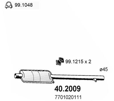 402009 ASSO Предглушитель выхлопных газов