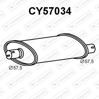 CY57034 VENEPORTE Глушитель выхлопных газов конечный