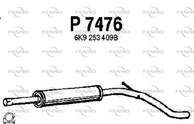 P7476 FENNO Средний глушитель выхлопных газов