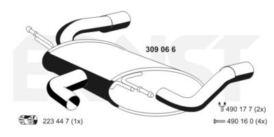 309066 ERNST Глушитель выхлопных газов конечный