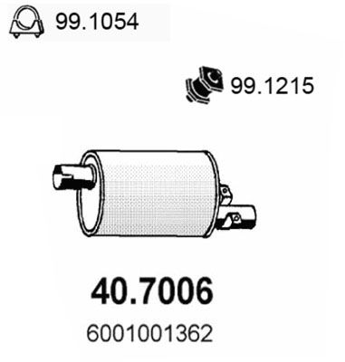407006 ASSO Глушитель выхлопных газов конечный