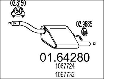 0164280 MTS Глушитель выхлопных газов конечный