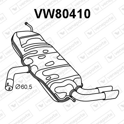 VW80410 VENEPORTE Глушитель выхлопных газов конечный