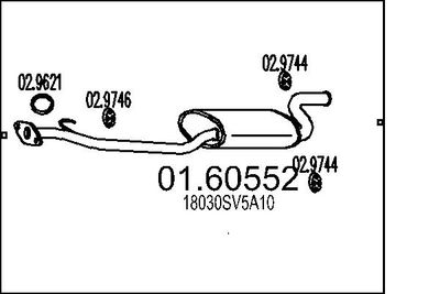 0160552 MTS Глушитель выхлопных газов конечный