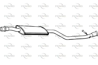 P1807 FENNO Средний глушитель выхлопных газов