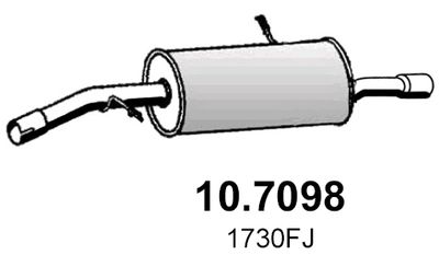107098 ASSO Глушитель выхлопных газов конечный