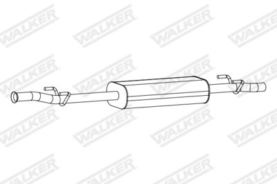 24540 WALKER Средний глушитель выхлопных газов