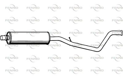 P4830 FENNO Средний глушитель выхлопных газов