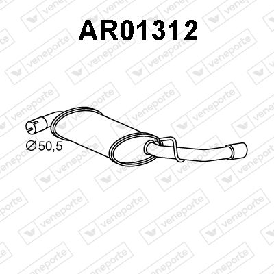 AR01312 VENEPORTE Глушитель выхлопных газов конечный