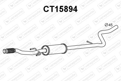 CT15894 VENEPORTE Предглушитель выхлопных газов