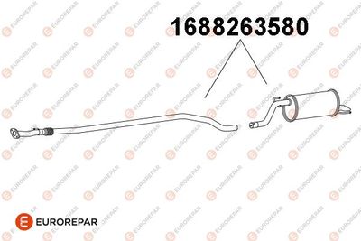 1688263580 EUROREPAR Глушитель выхлопных газов конечный