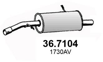 367104 ASSO Глушитель выхлопных газов конечный