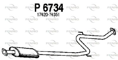 P6734 FENNO Средний глушитель выхлопных газов
