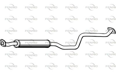 P3584 FENNO Средний глушитель выхлопных газов