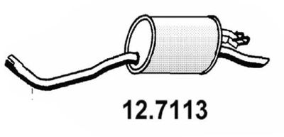 127113 ASSO Глушитель выхлопных газов конечный