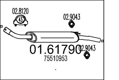 0161790 MTS Глушитель выхлопных газов конечный