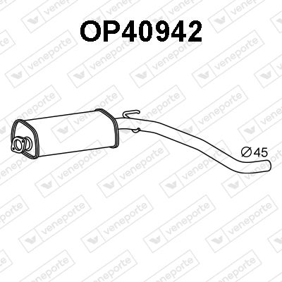 OP40942 VENEPORTE Предглушитель выхлопных газов