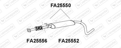 FA25552 VENEPORTE Предглушитель выхлопных газов