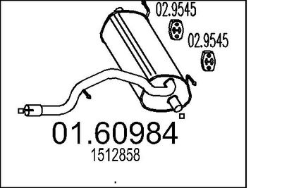 0160984 MTS Глушитель выхлопных газов конечный