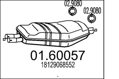 0160057 MTS Глушитель выхлопных газов конечный