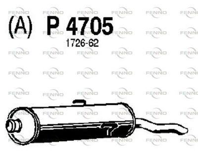 P4705 FENNO Глушитель выхлопных газов конечный