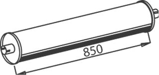 50302 DINEX Средний глушитель выхлопных газов