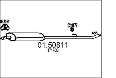 0150811 MTS Средний глушитель выхлопных газов
