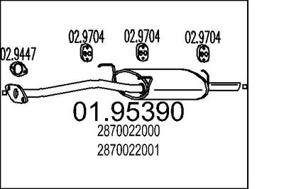 0195390 MTS Глушитель выхлопных газов конечный