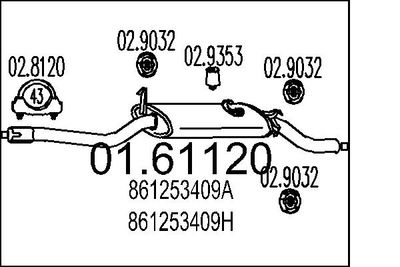 0161120 MTS Глушитель выхлопных газов конечный