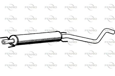 P4339 FENNO Средний глушитель выхлопных газов