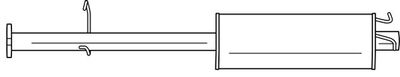 26418 SIGAM Средний глушитель выхлопных газов