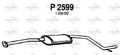 P2599 FENNO Средний глушитель выхлопных газов